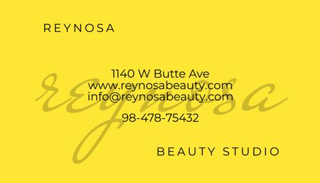 Beauty Studio Services Offer Business Card US Design Template