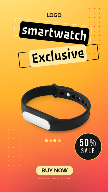Offer Discounts on Smartwatches on Gradient Instagram Video Story Modelo de Design