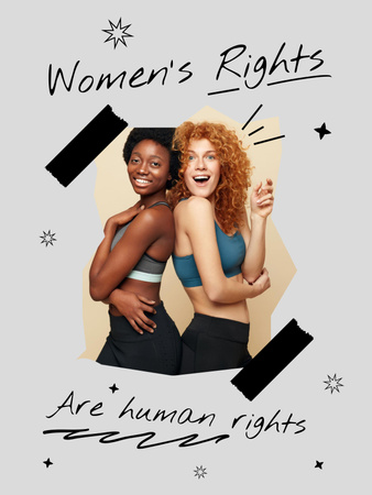 Awareness about Women's Rights Poster 36x48in Design Template