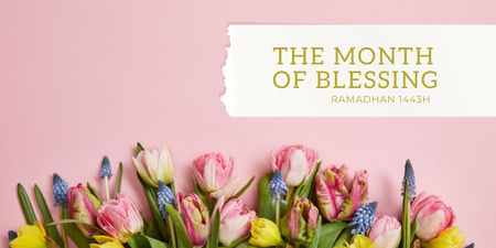 The Month of Blessing Greeting  Twitter Design Template