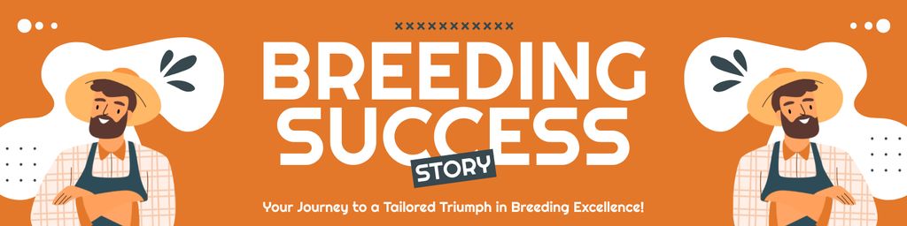 Ontwerpsjabloon van Twitter van Livestock Breeding Success Story