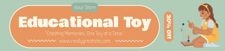 Развивающие игрушки с иллюстрацией девочки Ebay Store Billboard – шаблон для дизайна