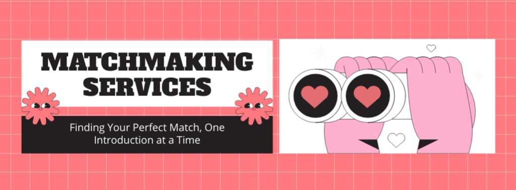 Services of Professional Matchmaking Agency Facebook cover Πρότυπο σχεδίασης