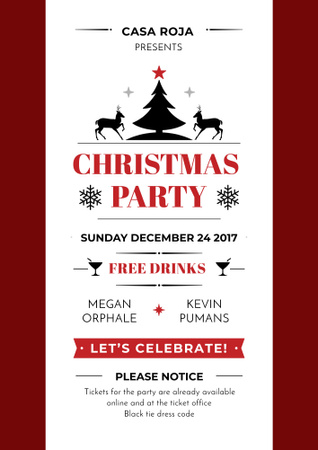 Christmas party Invitation Poster B2 Design Template
