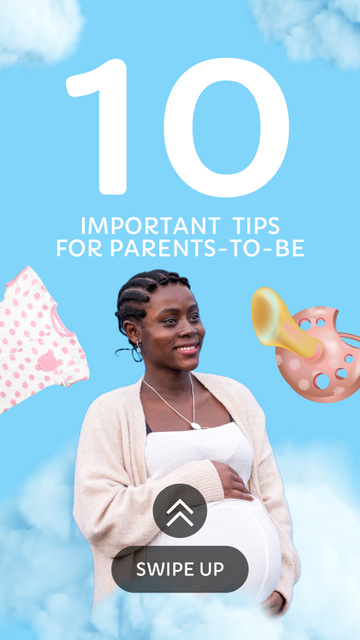 Designvorlage Promotion Of Important Tips For Motherhood für Instagram Video Story