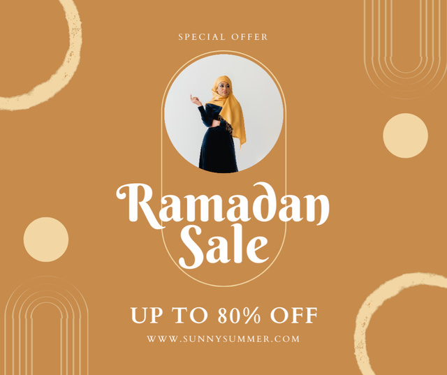 Designvorlage  Modern Clothing Sale for Ramadan für Facebook