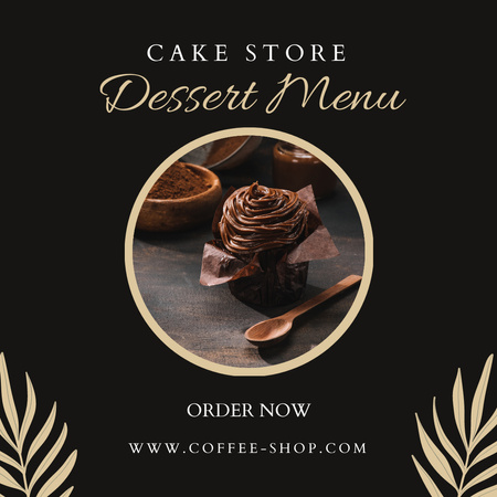 Ontwerpsjabloon van Instagram van Dessert Menu from Cake Store