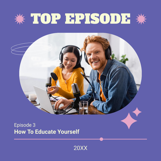 Top Episode Announcement on Podcast Instagramデザインテンプレート