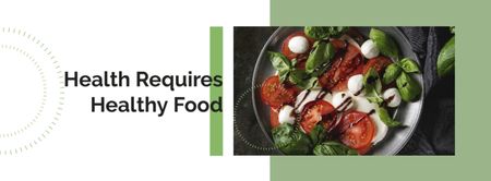 Designvorlage Gesunder italienischer Caprese-Salat für Facebook cover