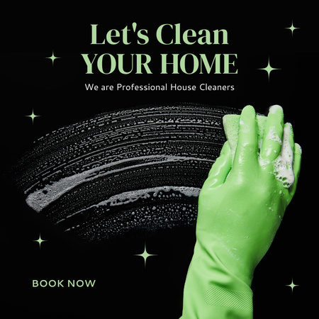 Offer of Home Cleaning Services Instagram AD Design Template