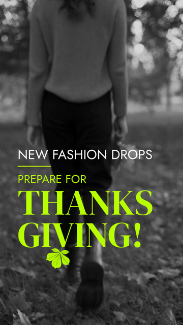 Template di design New Autumnal Apparel Sale On Thanksgiving Day TikTok Video