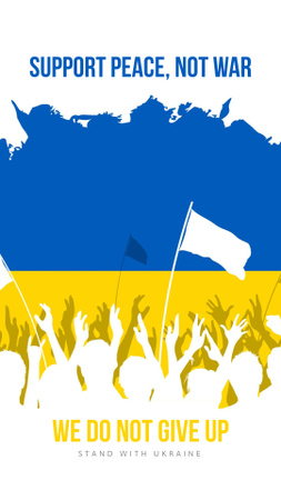 Support Peace, Not War in Ukraine Instagram Story Design Template
