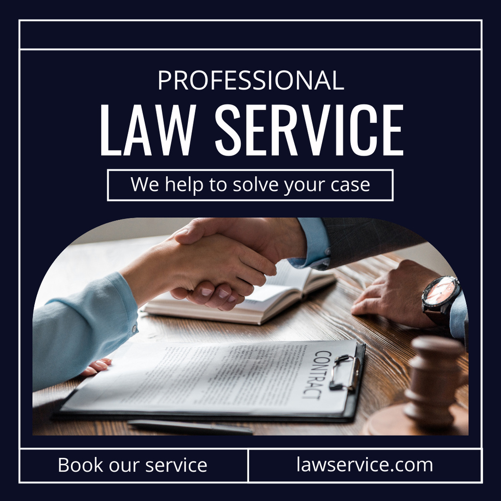 Professional Law Services Instagram Tasarım Şablonu