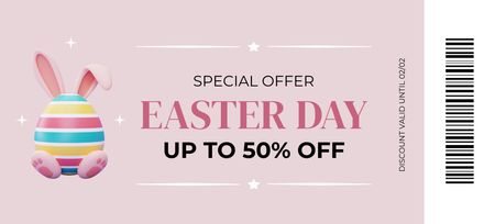 Template di design Easter Special Sale Announcement Coupon 3.75x8.25in