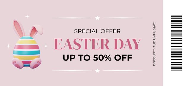 Easter Special Sale Announcement Coupon 3.75x8.25in – шаблон для дизайну