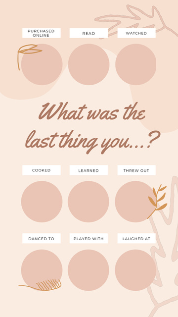 Template di design Checkbox with last thing in pink Instagram Video Story