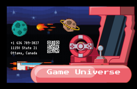 Template di design Video Game Gadget Store Advertisement Business Card 85x55mm