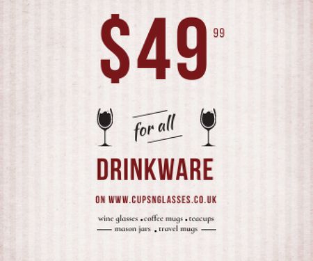 Drinkware for all shop Large Rectangle – шаблон для дизайну