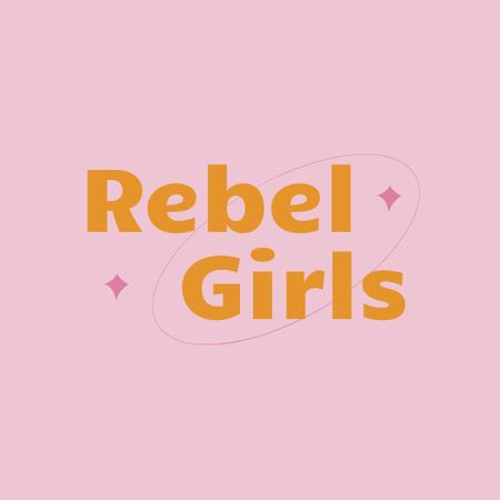 Girl Power Inspiration on pink Logo Šablona návrhu