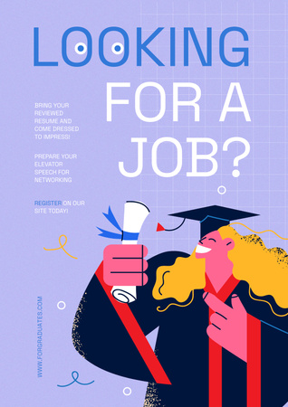 Graduate Career Fair Announcement Poster Design Template