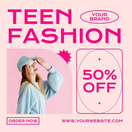 Teen Fashion Clothes Sale Instagram Design Template