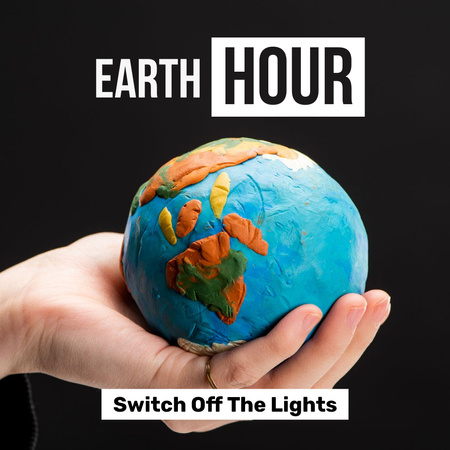 Platilla de diseño Earth Hour Day Announcement Instagram
