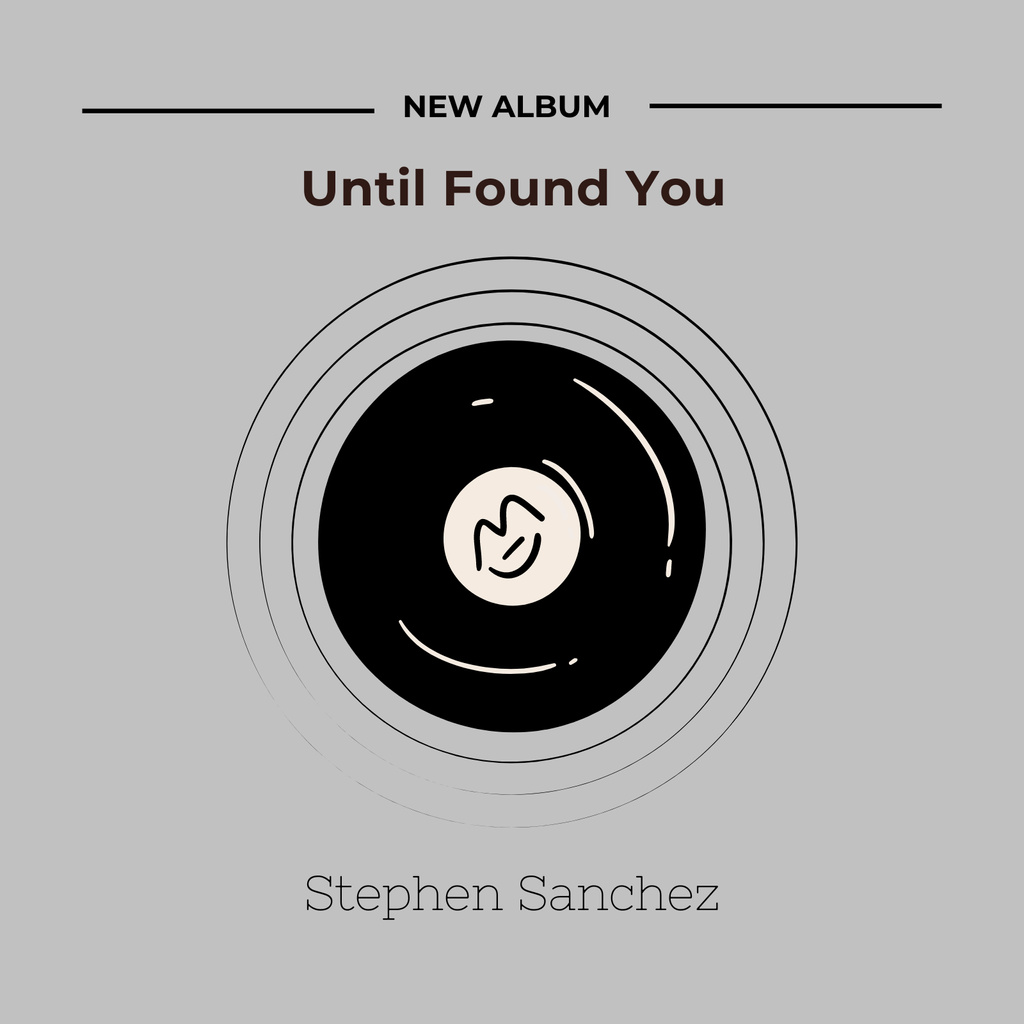 Until Found You Album Cover Album Cover Šablona návrhu