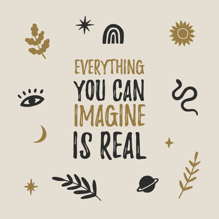 Plantilla de diseño de Mental Health Inspirational Phrase Instagram 