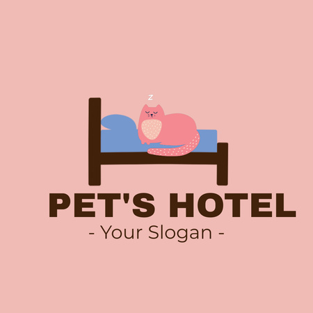Plantilla de diseño de Oferta de servicio de hotel para mascotas Animated Logo 