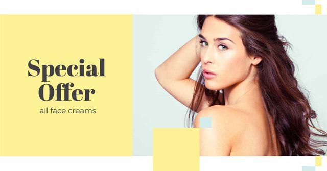 Modèle de visuel Special Beauty Offer with Young Attractive Girl - Facebook AD
