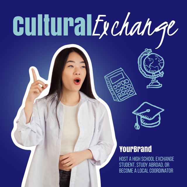 Cultural Students Exchange Animated Post Šablona návrhu