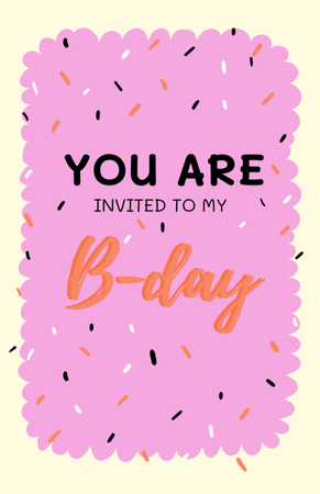 Birthday Party Celebration Cute Announcement Invitation 5.5x8.5in Design Template
