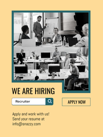 Ontwerpsjabloon van Poster US van Advertentie voor het zoeken naar professionele recruiter