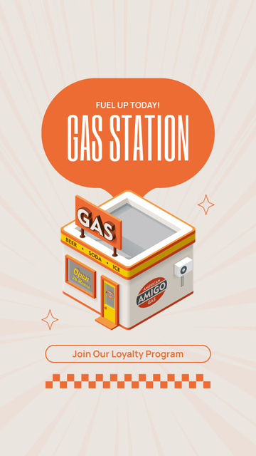 Loyalty Program at Gas Stations for Customers Instagram Story Šablona návrhu