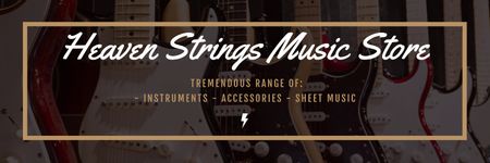 Heaven Strings Music Store Twitter Modelo de Design