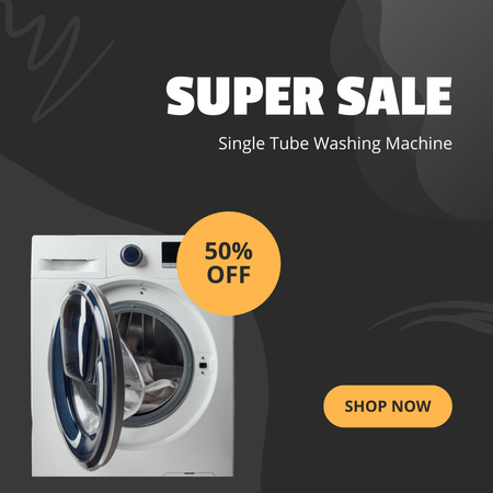 Modèle de visuel Vente spéciale sur la machine à laver - Instagram