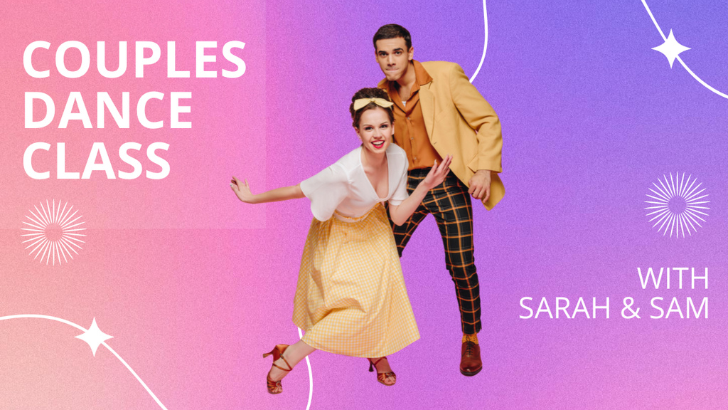 Offer of Dance Classes for Couples Youtube Thumbnail Design Template