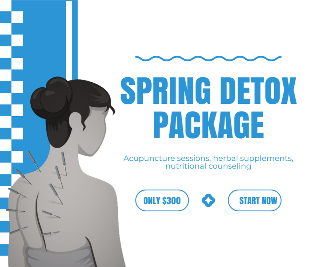 Plantilla de diseño de Seasonal Detox Package With Counseling And Affordable Price Facebook 