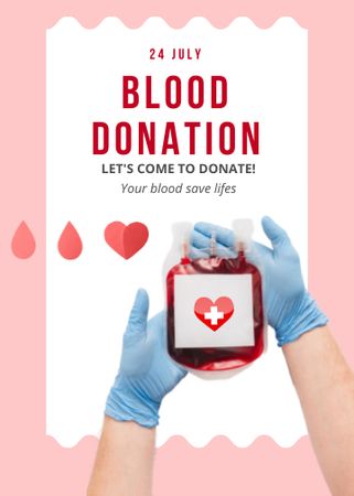 Blood Donation Event Announcement Invitation Design Template