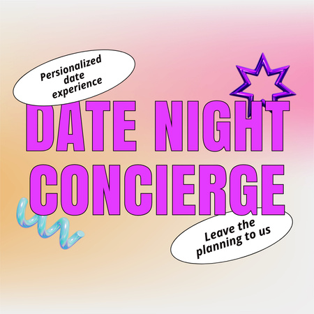 Bright Announcement about Date Night Animated Post Design Template
