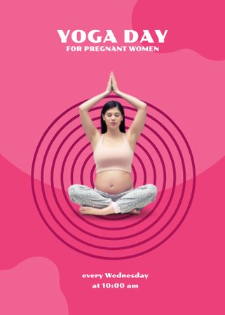 Template di design Yoga Day for Pregnant Women Announcement Invitation