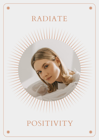 Mental Health Inspiration with Woman in Sun Frame Poster – шаблон для дизайну