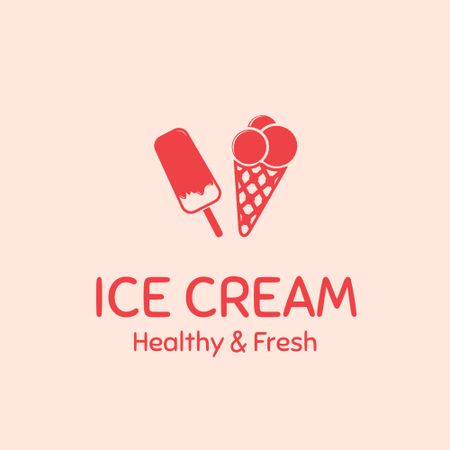 Modèle de visuel Yummy Ice Cream Offer - Logo