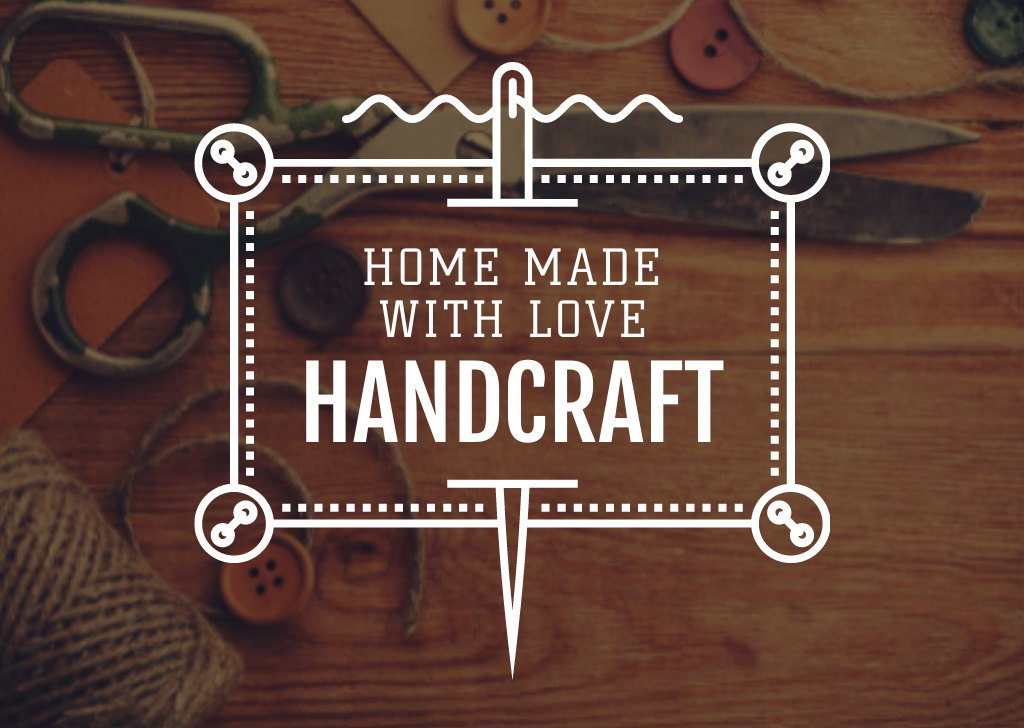 Ontwerpsjabloon van Card van Advertisement for store of handcrafted goods