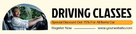 Effective Driving Classes With Discount For All Cars Twitter Design Template
