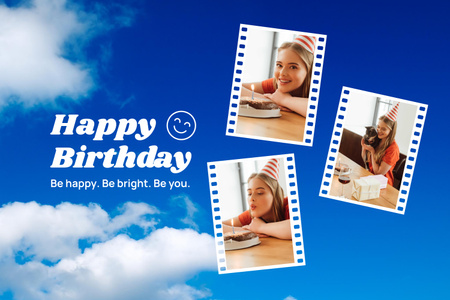 Designvorlage Bright Birthday Holiday Celebration für Mood Board