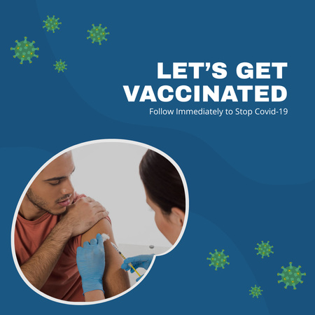 Ontwerpsjabloon van Instagram van Vaccination Motivation Post