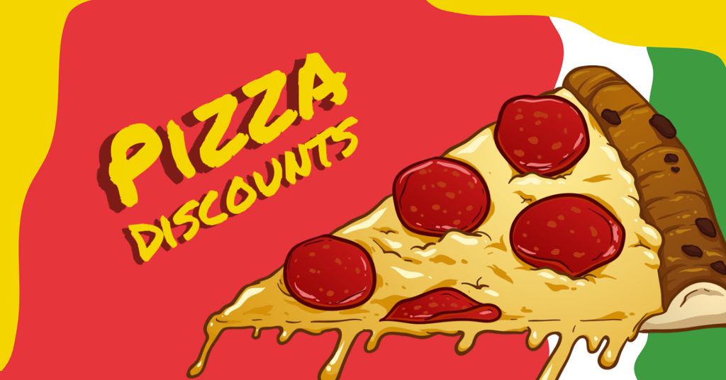Italian Pizza sale Facebook ADデザインテンプレート