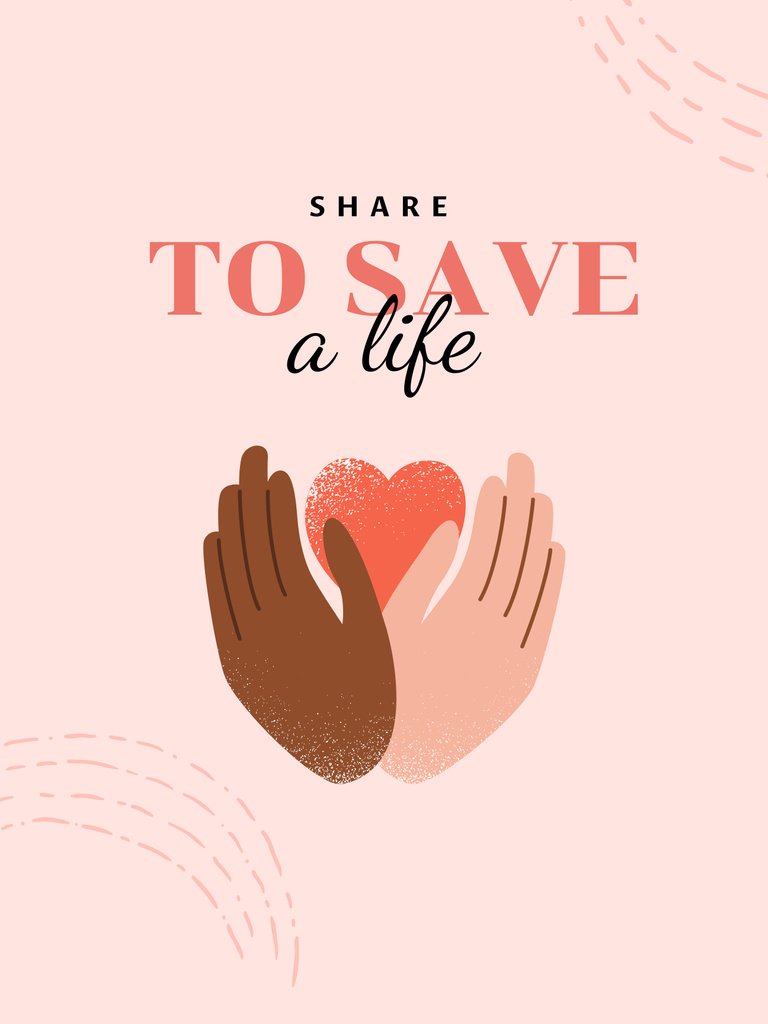 Motivation of Help Save Life Poster US Design Template