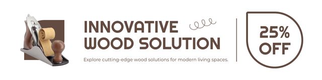 Innovative Wood Solutions Ad Twitter Design Template